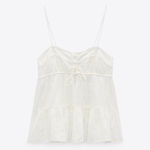 Zara Lace Eyelet Camisole Tank Top